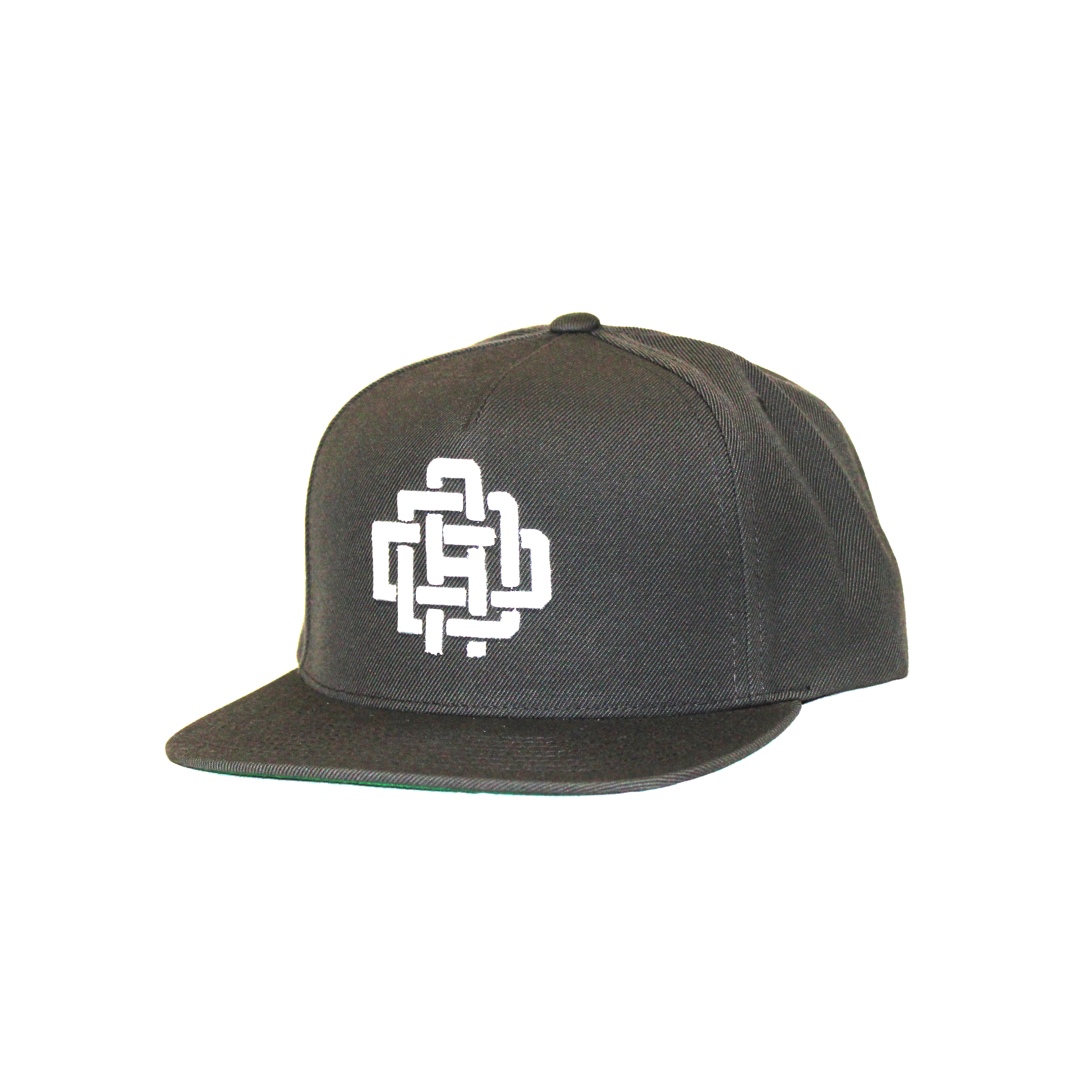 Grey and white Snapback monogram hat
