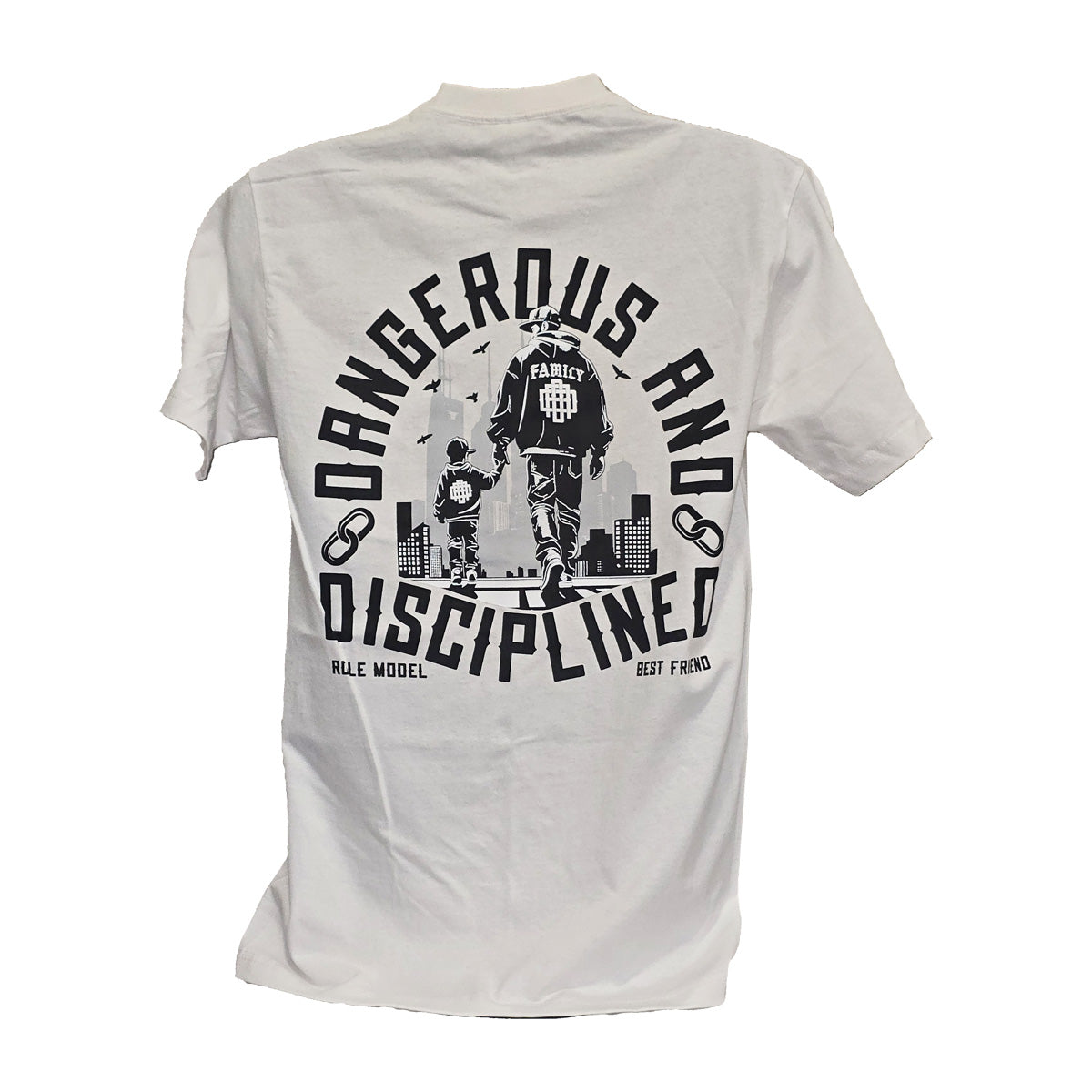 White Dad and Son Dad Acronym T-Shirt