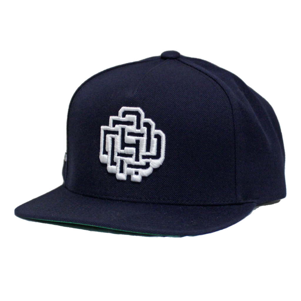 DAD Monogram Snapback Hat – Navy Blue Premium Cap