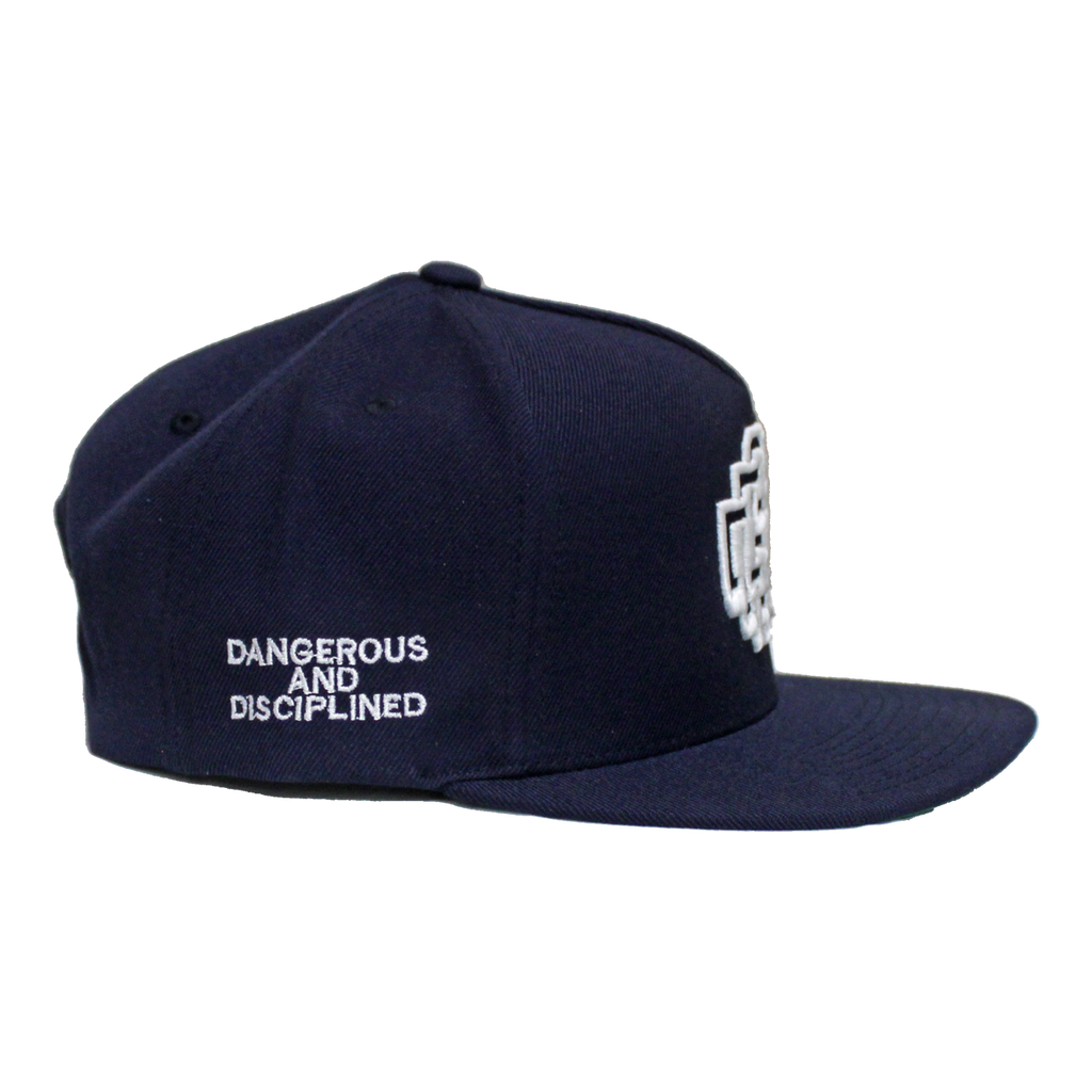 DAD Monogram Snapback Hat – Navy Blue Premium Cap