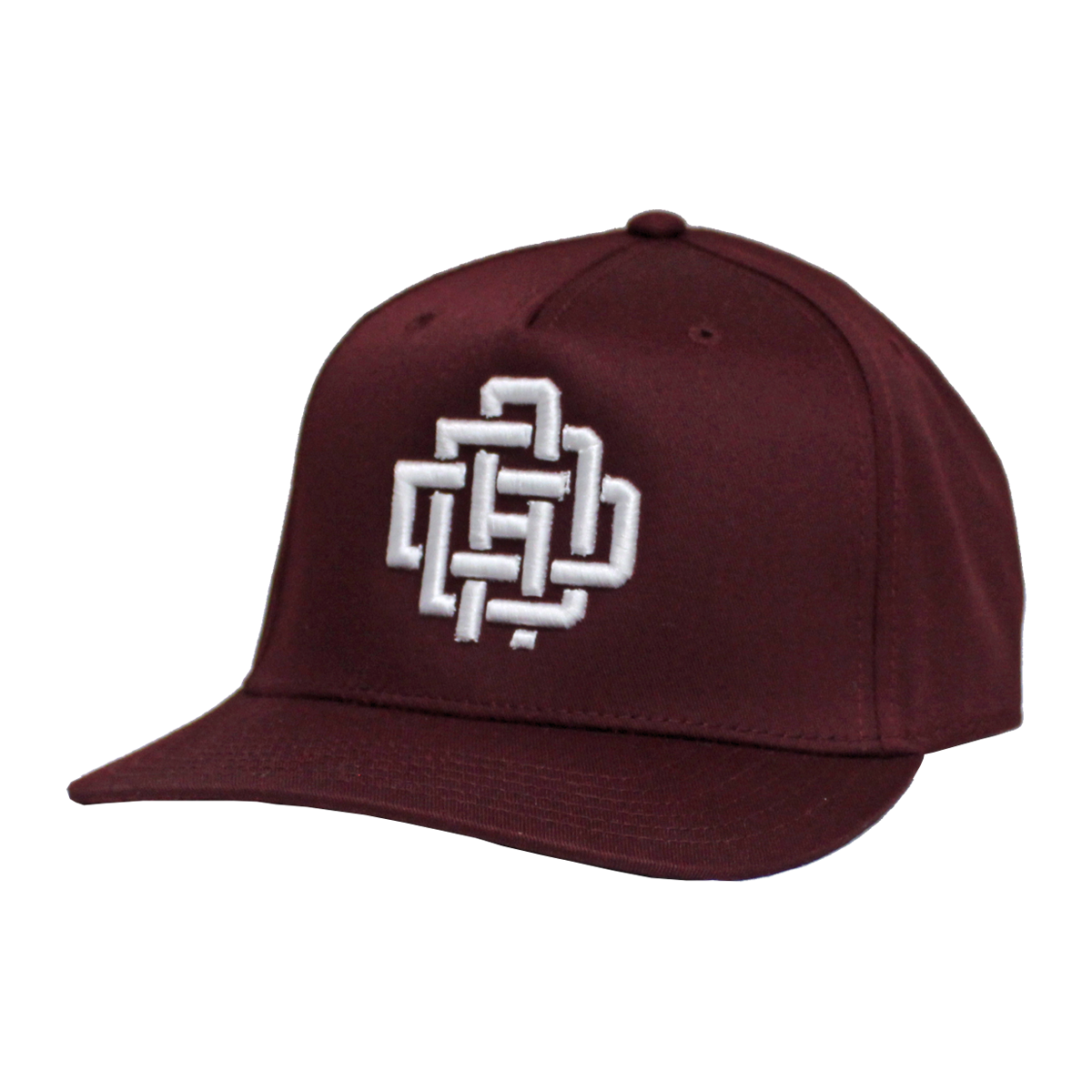DAD Monogram Snapback Hat BURGUNDY Premium Cap