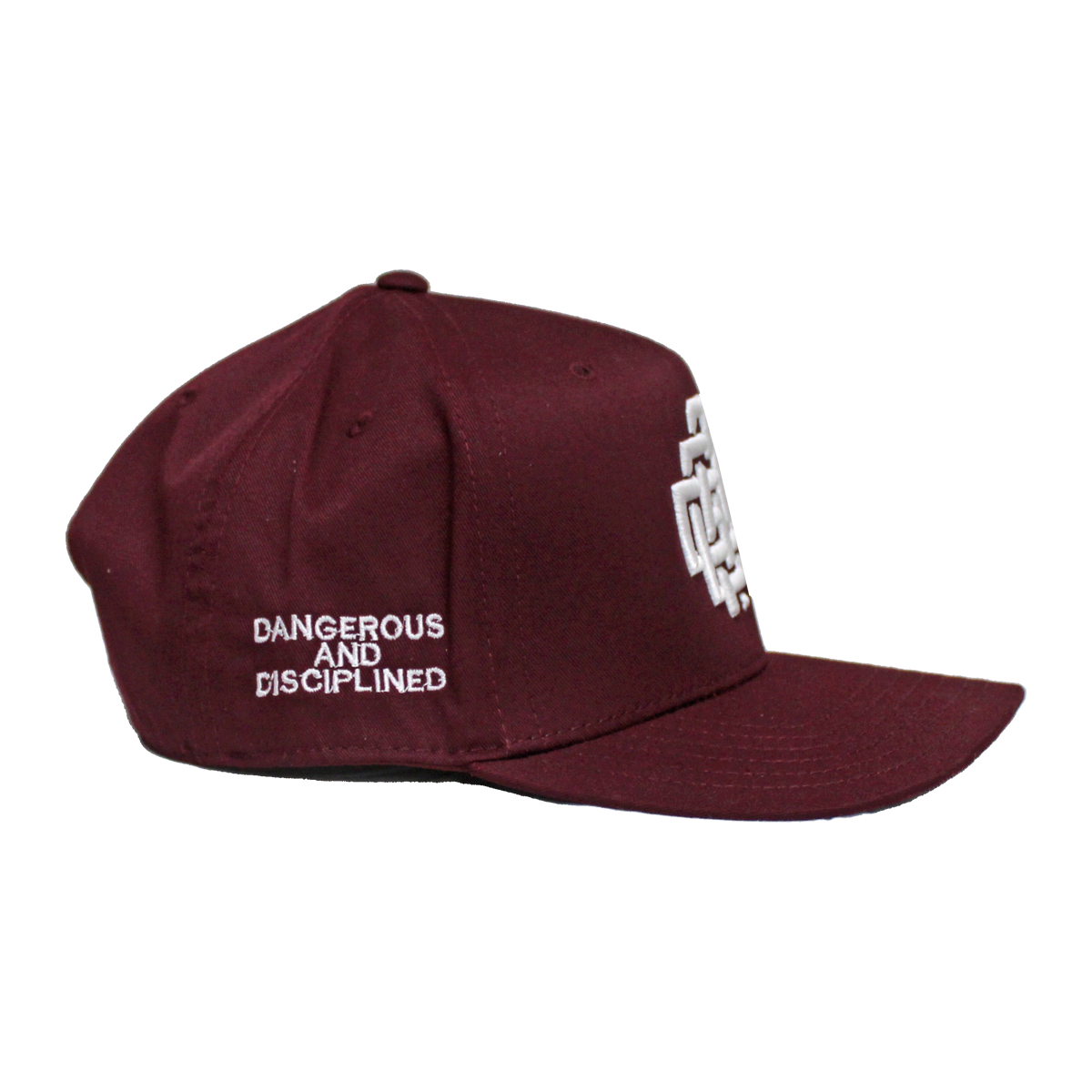 DAD Monogram Snapback Hat BURGUNDY Premium Cap