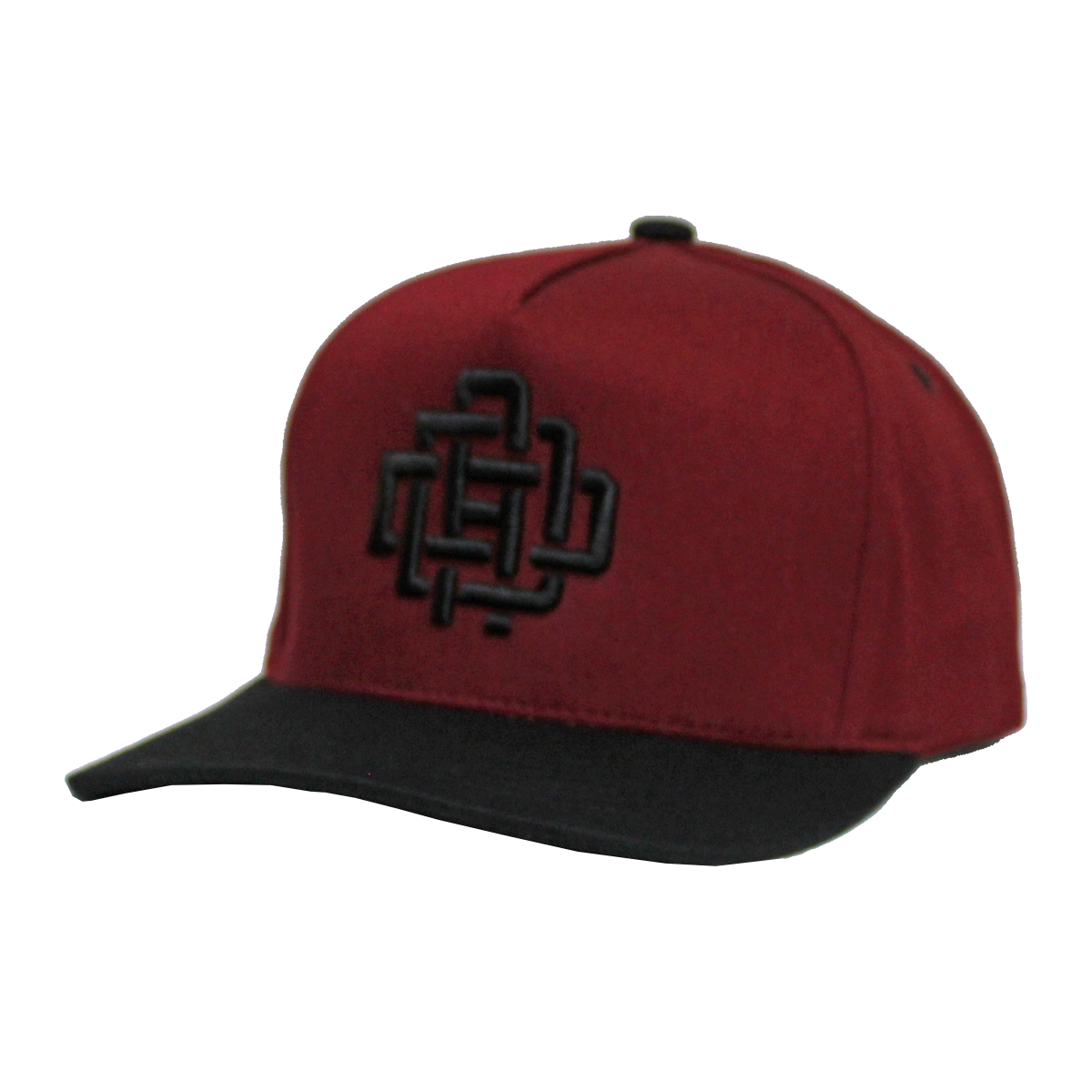 DAD Monogram  Hat – Burgundy and black Nissi cap