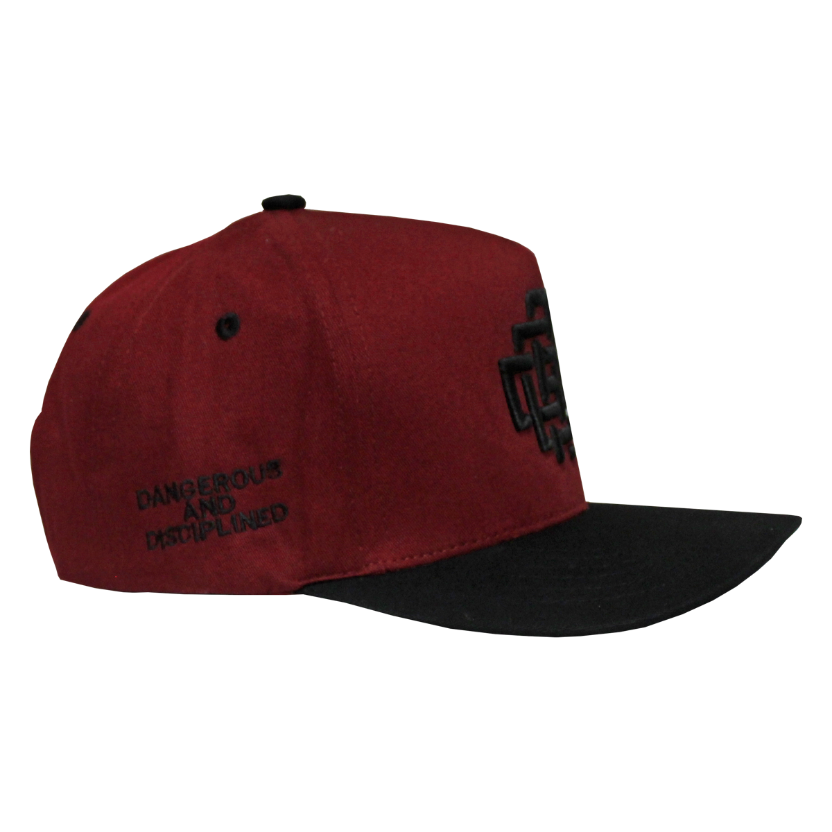 DAD Monogram  Hat – Burgundy and black Nissi cap