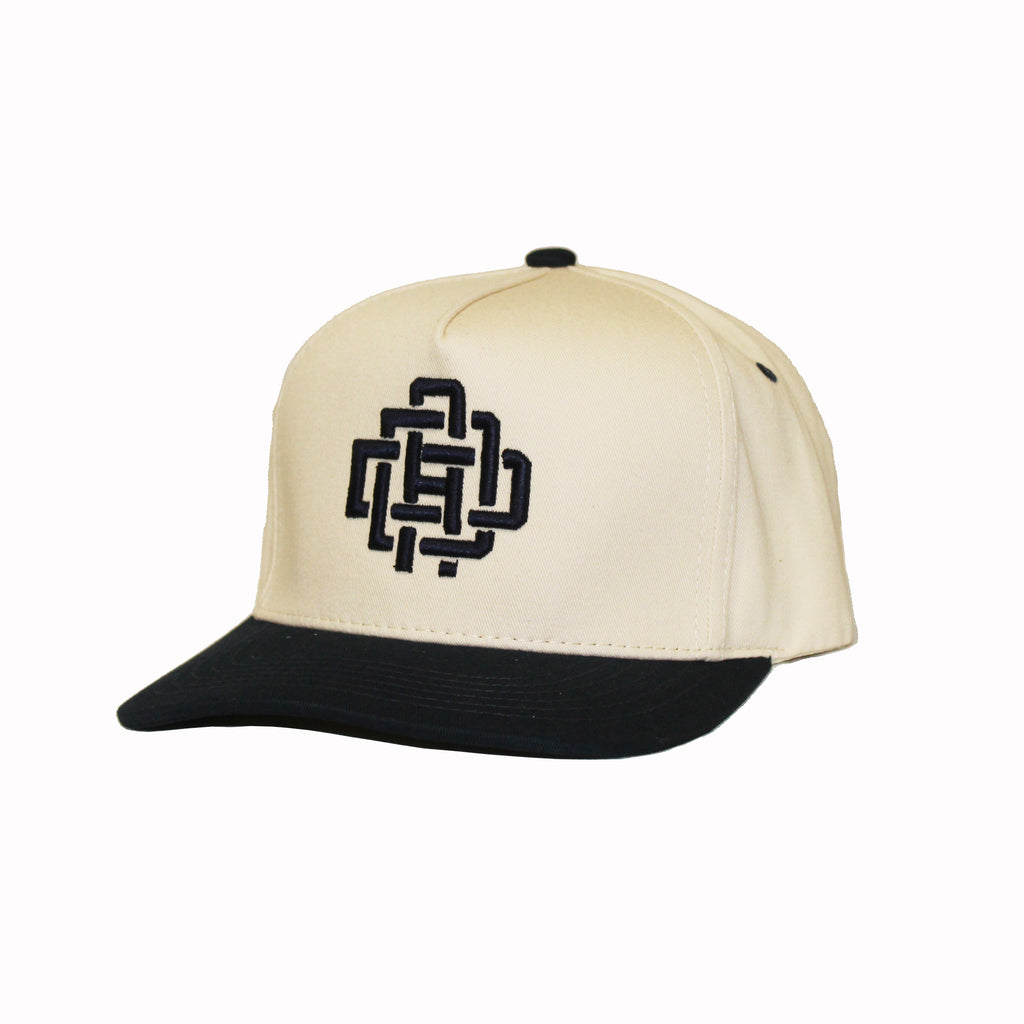 DAD Monogram Hat – Navy and Off-White Nissi Snapback
