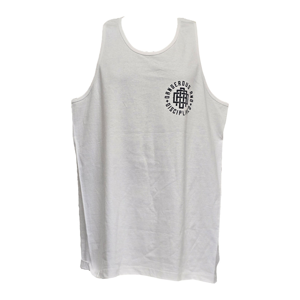 White Dad and Son DAD Acronym Tank Top