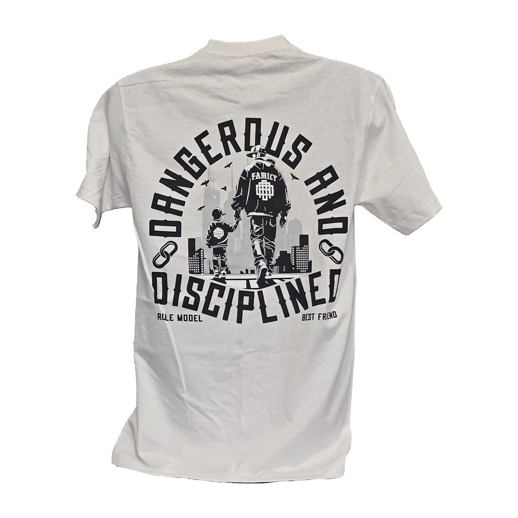 White Dad and Son Dad Acronym T-Shirt